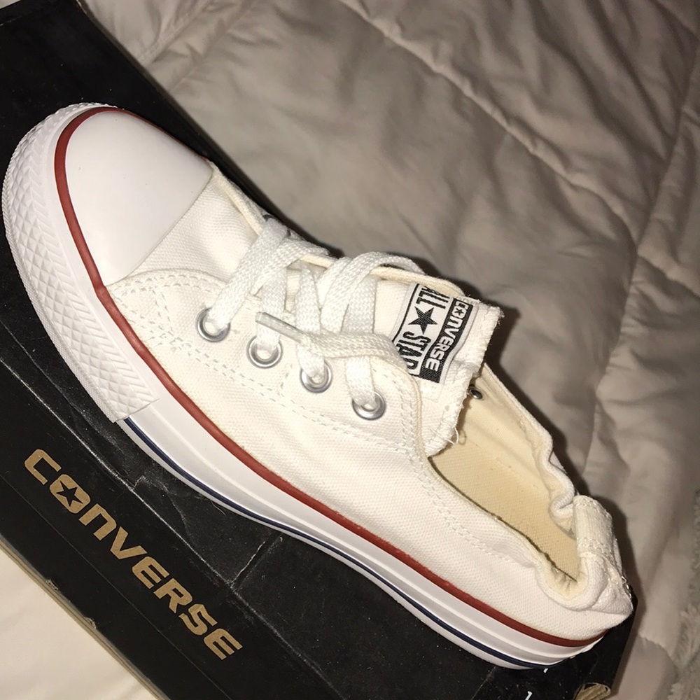 White slip on converse